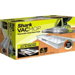 Shark Disposable Hard Floor VacMop Vacuum Mop Pad Refills 10 Count VMP10 Sealed
